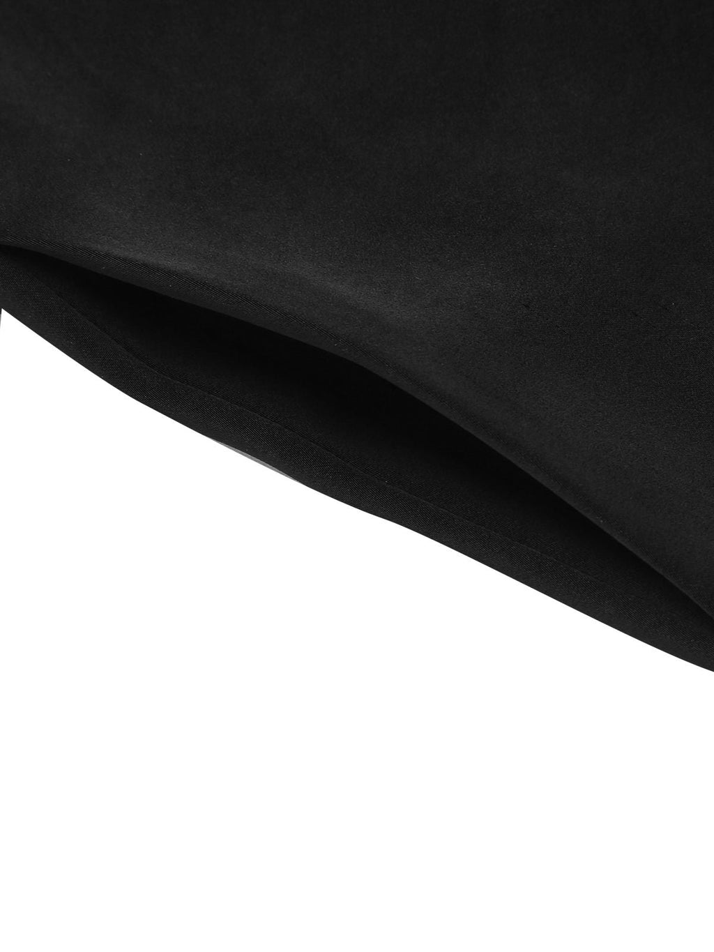 Black woven fabric fold with smooth drape