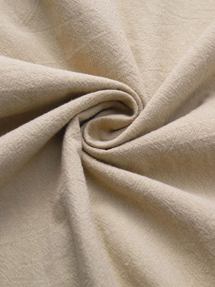 Khaki cotton-blend T-shirt fabric close-up